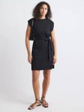 RW&CO. Green Belted Cap-Sleeve Sheath Dress